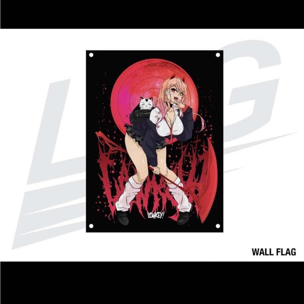 Lowkey Geeks Akari X Power Gyaru Wall Flag